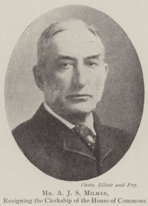 Mr A J S Milman, Resigning the Clerkship of the House of Commons by English Photographer