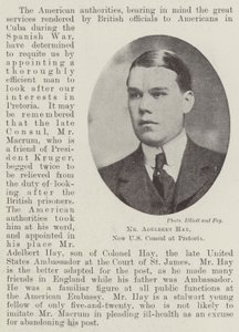 Mr Adelbert Hay, New US Consul at Pretoria