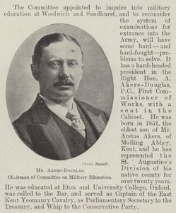 Mr Akers-Douglas, Chairman of Committee on Military Education by English Photographer