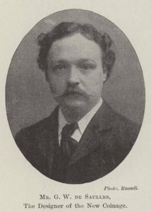 Mr G W de Saulles, the Designer of the New Coinage by English Photographer