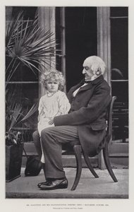 Mr Gladstone and His Granddaughter, Dorothy Drew, Hawarden, October 1893