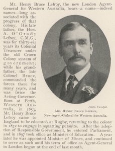 Mr Henry Bruce Lefroy, New Agent-General for Western Australia