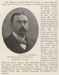 Mr Horace Brooks Marshall, Sheriff-Elect of London by English Photographer