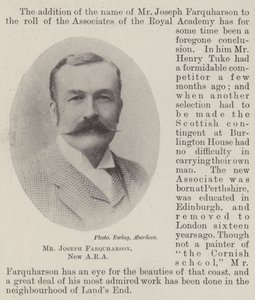 Mr Joseph Farquharson, New ARA