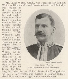 Mr Philip Watts, New Director of Naval Construction by English Photographer