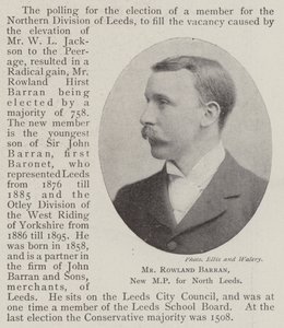 Mr Rowland Barran, New MP for North Leeds by English Photographer