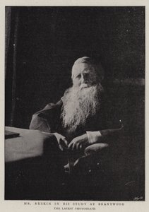 Mr Ruskin in his Study at Brantwood by English Photographer