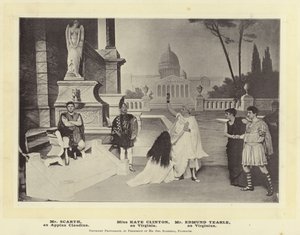 Mr Scarth as Appius Claudius, Miss Kate Clinton as Virginia, Mr Edmund Tearle as Virginius