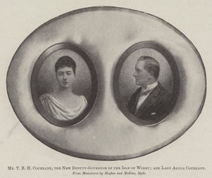 Mr T B H Cochrane, the New Deputy-Governor of the Isle of Wight; and Lady Adela Cochrane by English Photographer