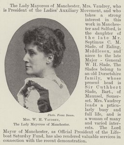 Mrs W H Vaudrey, the Lady Mayoress of Manchester