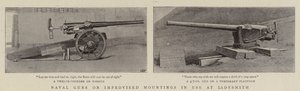 Naval Guns on Improvised Mountings in use at Ladysmith by English Photographer