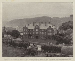New Hall of Residence at Bangor for Women Students Attending the University College of North Wales by English Photographer