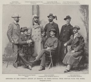 Officers of the Foreign Legion at Trieste, on their Return from Service with the Boers by English Photographer