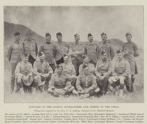 Officers of the Gordon Highlanders and Others in the Field