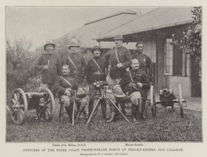 Officers of the Niger Coast Protectorate Force at Headquarters, Old Calabar