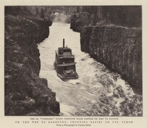 On the Way to Klondyke, Shooting Rapids on the Yukon by English Photographer