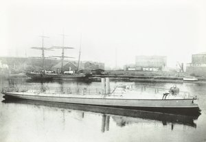 One of the Three Torpedo Boats Built for the Portuguese Government, London, 1881 by English Photographer