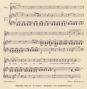 Opening bars of O Israel, Sullivan
