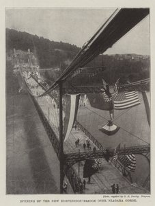 Opening of the New Suspension-Bridge Over Niagara Gorge by English Photographer