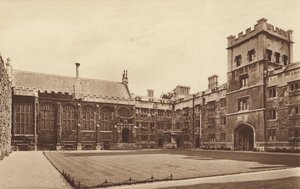 Oxford: Exeter College, The Quadrangle and Hall by English Photographer