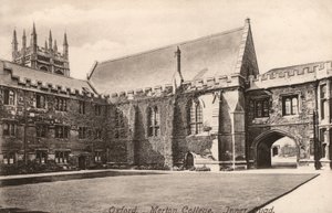 Oxford, Merton College, Inner Quad by English Photographer