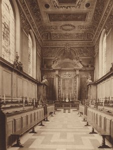 Oxford: Trinity College, Interior of Chapel, looking east by English Photographer