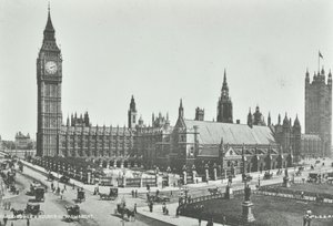Parliament Square, Westminster: looking east to Big Ben and Houses of Parliament, 1895 by English Photographer