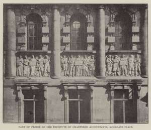 Part of Frieze of the Institute of Chartered Accountants, Moorgate Place by English Photographer