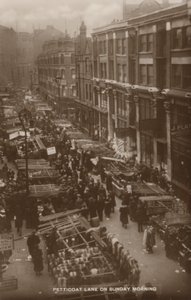 Petticoat Lane, London, on Sunday Morning by English Photographer