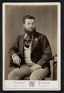 Portrait of Mr Godfrey Freeman, indigo planter, Lohurria, Bihar, photographed in Calcutta by English Photographer