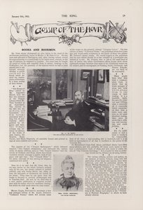 Portrait of Mr J M Dent, the well-known publisher in his office