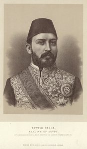 Portrait of Tewfik Pasha, Khedive of Egypt by English Photographer