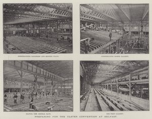 Preparing for the Ulster Convention at Belfast by English Photographer