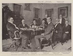 President McKinley and his Cabinet at the Executive Mansion, Washington by English Photographer