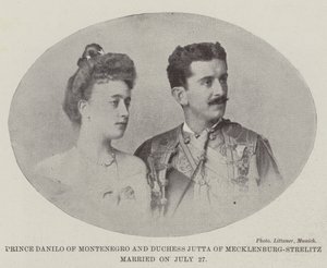 Prince Danilo of Montenegro and Duchess Jutta of Mecklenburg-Strelitz Married on 27 July by English Photographer