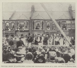 Princess Henry of Battenberg Laying the Foundation-Stone of a New Church at Kensal Rise by English Photographer