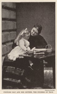 Princess May and her Mother, the Duchess of Teck by English Photographer