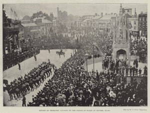 Review of Yeomanry Cavalry by the Prince of Wales at Devizes, Wilts by English Photographer