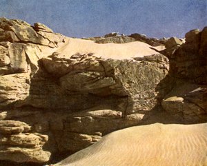 Rock wall in the Sahara, Egypt