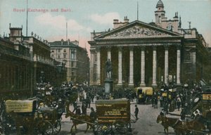 Royal Exchange and Bank, London by English Photographer