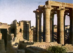 Ruins of portico at the Temple of Luxor, Egypt by English Photographer