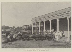 Scene on the Quay, Manzanilla, Cuba by English Photographer