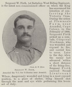 Sergeant W Firth, awarded the VC for Gallantry near Arundel