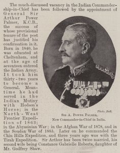 Sir A Power Palmer, New Commander-in-Chief in India by English Photographer
