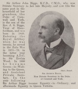 Sir Arthur Bigge, New Private Secretary to the Duke of Cornwall and York by English Photographer