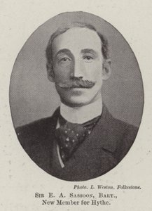 Sir E A Sassoon, Baronet, New Member for Hythe by English Photographer