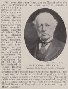 Sir J A Grant, MD, KCMG, President of the Royal Society of Canada