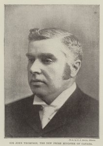 Sir John Thompson, the New Prime Minister of Canada by English Photographer