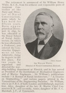 Sir William White, Director of Naval Construction (retired) by English Photographer