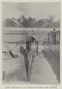 Skiff wrecked in an Attempt to cross the Channel by English Photographer
